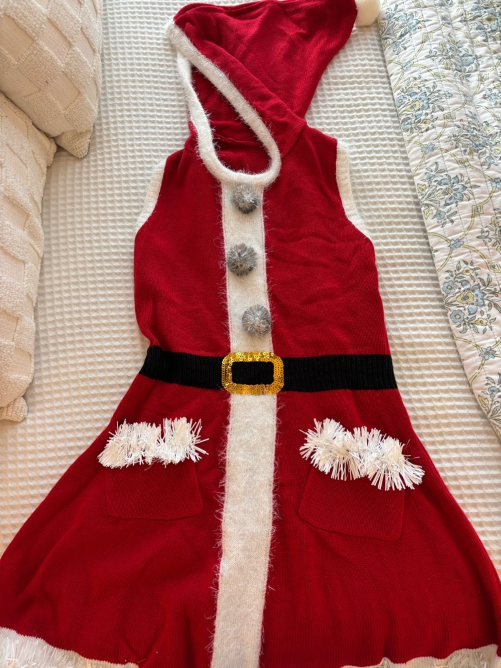 Red Santa Hooded Costume Dress